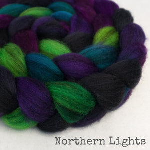 Heathered BFL Roving - Northern Lights