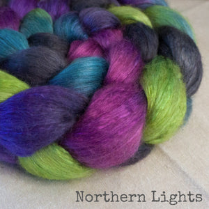 Camel Silk Roving - Northern Lights