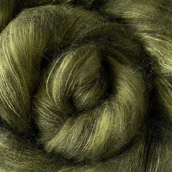 Fine Fluff Yarn - Olive Tonal