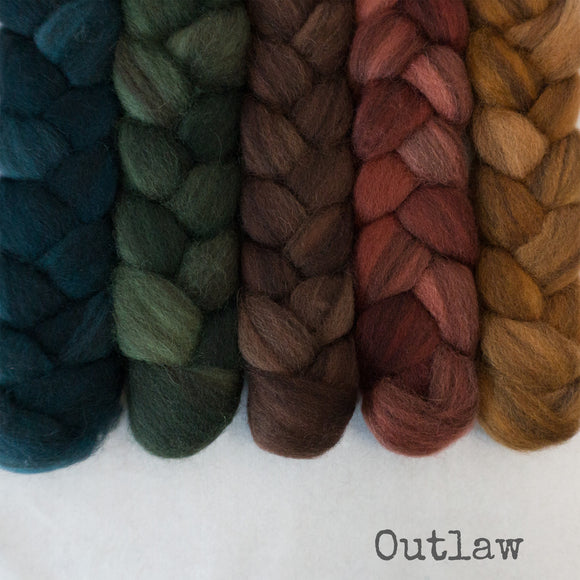 Heathered BFL Roving - Outlaw - Bundle