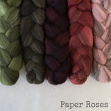 Heathered BFL Roving - Paper Roses - Bundle