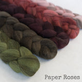 Heathered BFL Roving - Paper Roses - Bundle