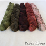 Heathered BFL Roving - Paper Roses - Bundle
