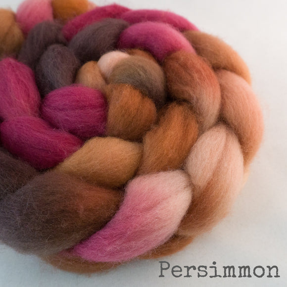 BFL Wool Roving - Persimmon