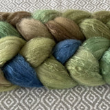 Polwarth Mulberry Silk Roving - Puget Sound