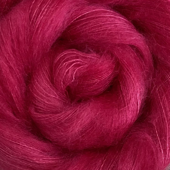 Fine Fluff Yarn - Raspberry Semi Solid
