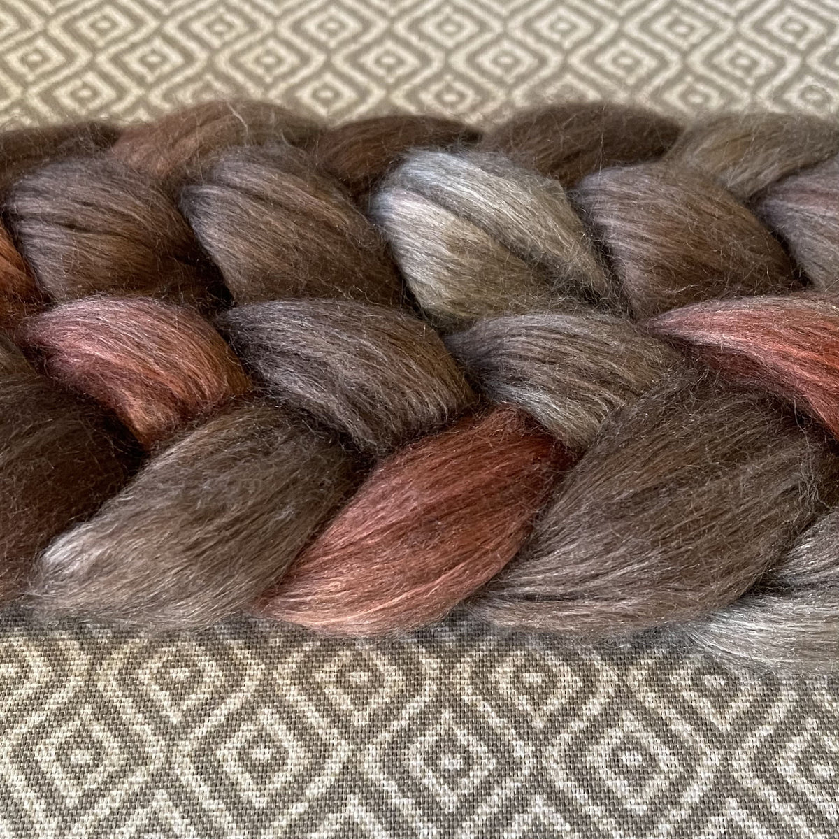 Yak Silk Roving - Retro Girl – Greenwood Fiberworks
