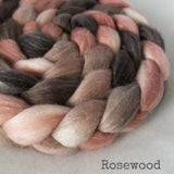 Merino Bamboo Silk Roving - Rosewood