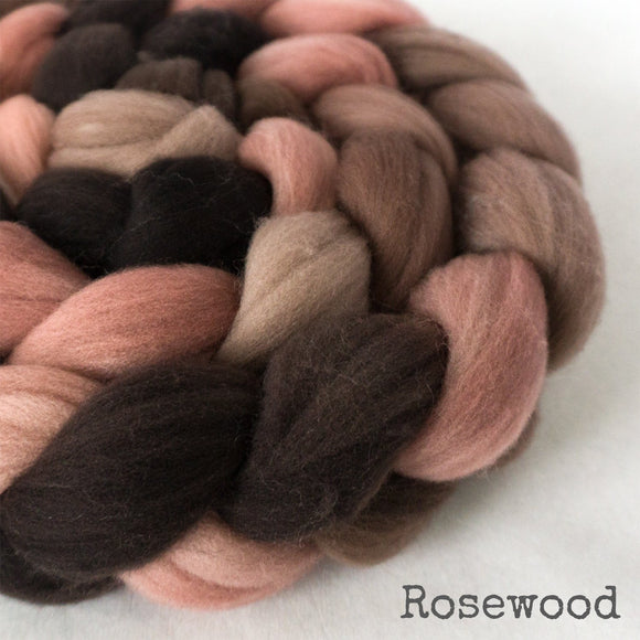 Targhee Wool Roving - Rosewood