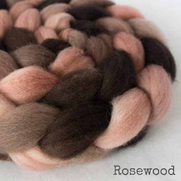 BFL Wool Roving - Rosewood