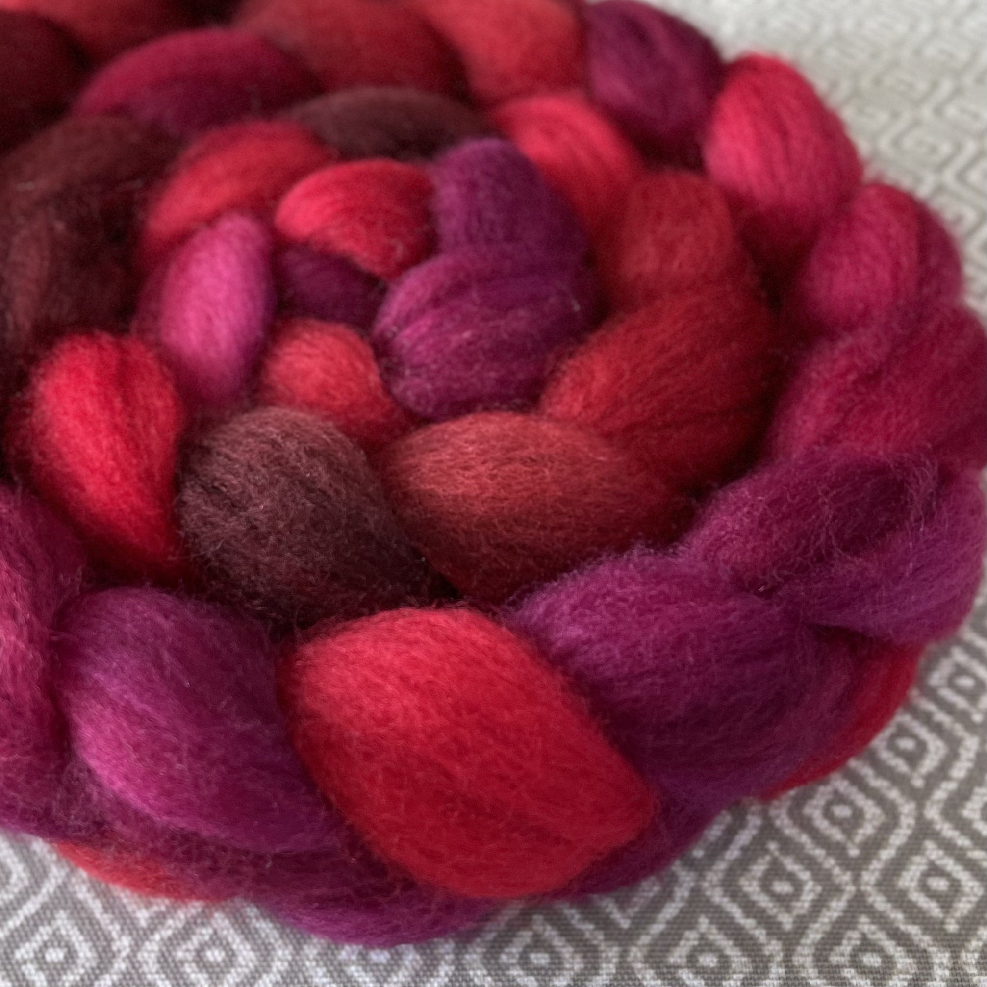 Sock Roving - Ruby – Greenwood Fiberworks