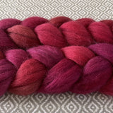Merino Yak Silk Roving - Ruby