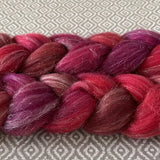 Glitter Roving - Ruby - Gold