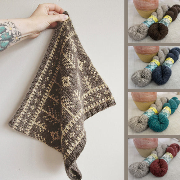 Shades of Denim Cowl Crochet Yarn Kit