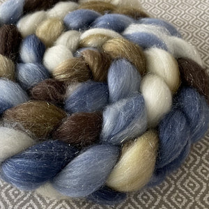 Glitter Roving - Sandpiper - Silver