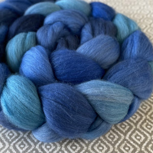 Merino Camel Silk Roving - Sapphire