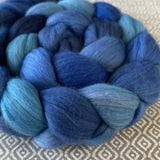 Merino Camel Silk Roving - Sapphire