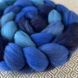 Polwarth Wool Roving - Sapphire