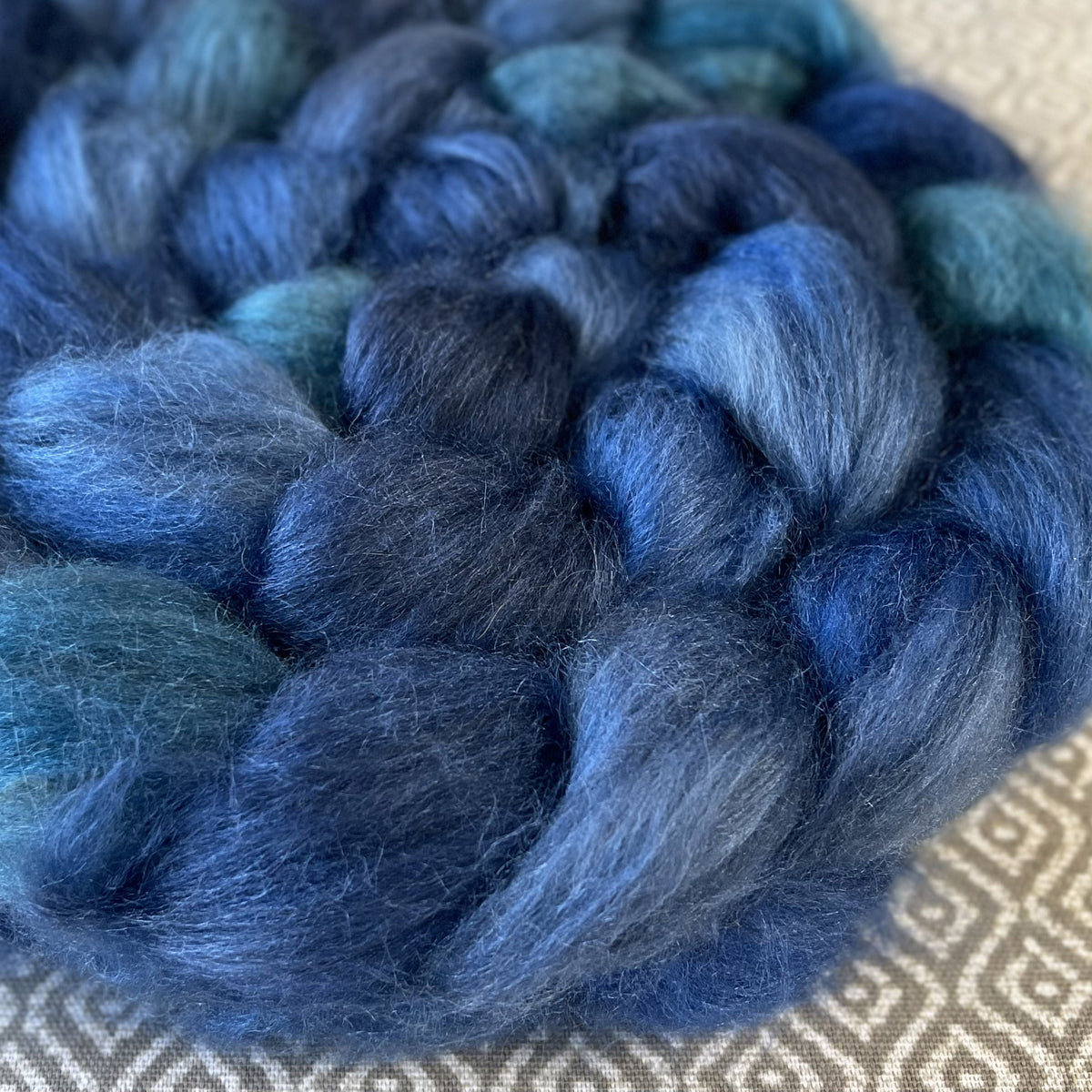 Camel Silk Roving - Sapphire – Greenwood Fiberworks