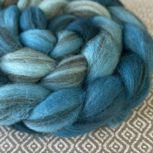 Heathered BFL Roving - Shades of Turquoise