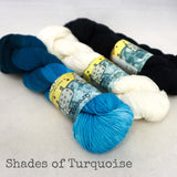 Woven Gradient Scarf Kit - Shades of Turquoise