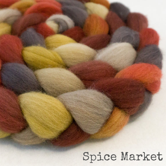Polwarth Wool Roving - Spice Market