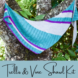 Knit Camp Trellis and Vine Shawl Kit