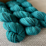 Zippy Fingering Weight Yarn - Turquoise Semi Solid