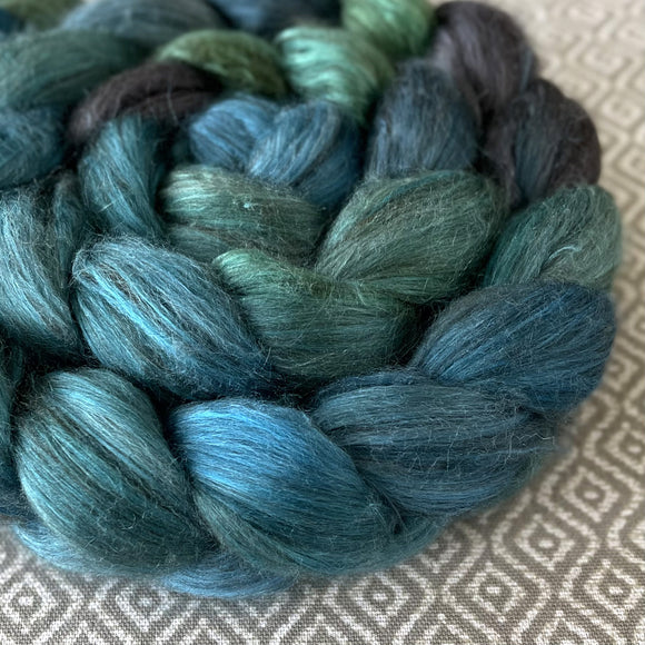 Yak Silk Roving - Turquoise