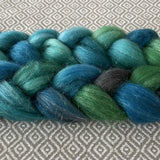 Glitter Roving - Turquoise - Silver