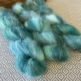 Fine Fluff Yarn - Turquoise Variegated