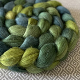 Merino Yak Silk Roving - Emerald