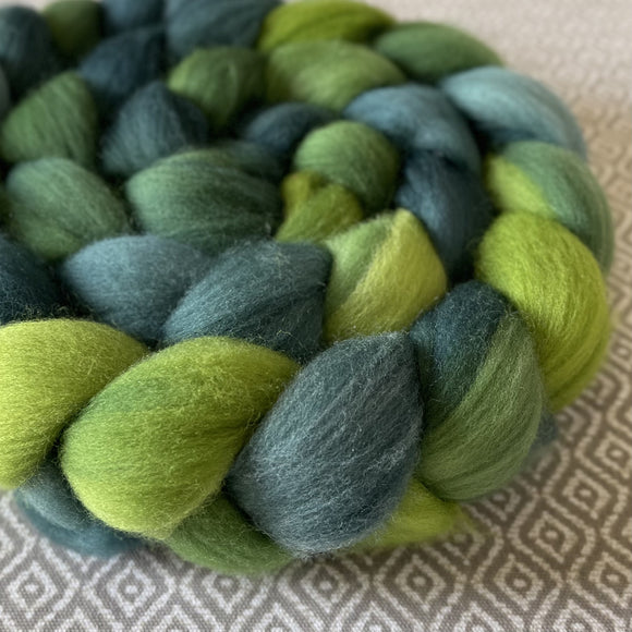 Polwarth Wool Roving - Emerald
