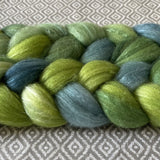 Polwarth Mulberry Silk Roving - Emerald