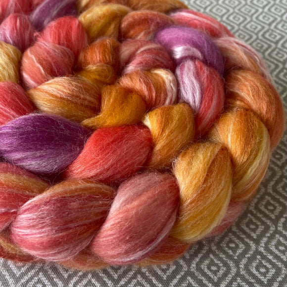 Merino Bamboo Silk Roving - Topaz