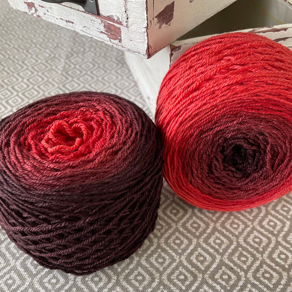 Garnet Gradient Sublime Yarn - Garnet Gradient Cake- 150 gm – Greenwood Fiberworks